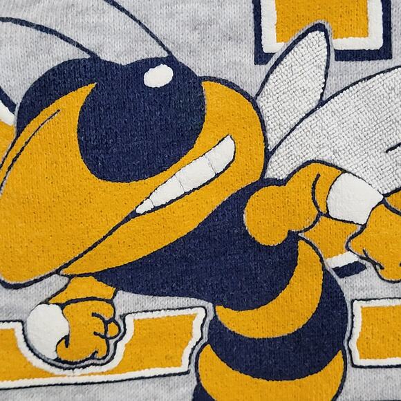 Vintage GT Yellow-Jackets Raglan Sweatshirt Large 22x22 Boxy - Picture 9 of 12